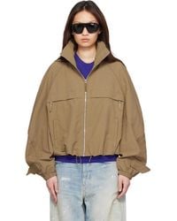 Acne Studios - Tan Nylon Logo Jacket - Lyst