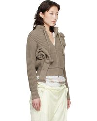 OPEN YY Appliqué Zipup Sweatshirt in Black | Lyst