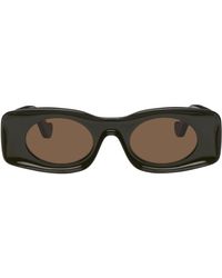 Loewe - Black & Khaki Paula's Ibiza Original Sunglasses - Lyst