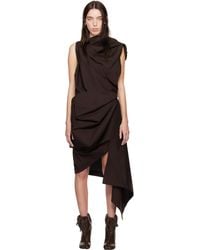 Issey Miyake - Burgundy Enclothe Washi & Wool Maxi Dress - Lyst