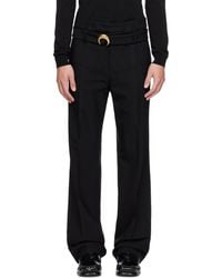 Marine Serre - Tailored Belted Serge Trousers - Lyst