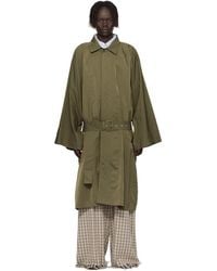 Hed Mayner - Crinkled Trench Coat - Lyst