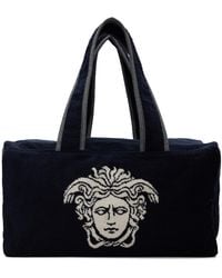 Versace - Terry Cloth Jacquard Gym Duffle Bag - Lyst