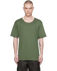 Lemaire - T-shirt vert en jersey côtelé - Lyst