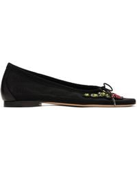 Simone Rocha - Mesh Embellished Ballerina Flats - Lyst