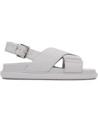 Marni - Leather Fussbett Sandals - Lyst