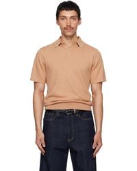 Paul Smith - Tan Short Sleeve Polo - Lyst