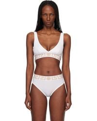 Versace - Cotton-Jersey Triangle Bralette - Lyst