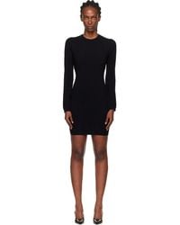 Balmain - Long Sleeve Monogram Knit Minidress - Lyst