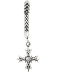 Emanuele Bicocchi - Boucle D'Oreille Unique À Ornement De Style Armoirie À Zircone Cubique - Lyst