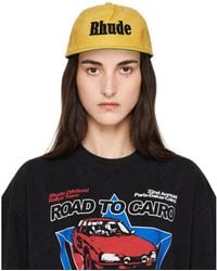 Rhude - Logo Leather Cap - Lyst