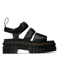 Dr. Martens - Ricki Leather 3-Strap Platform Sandals - Lyst