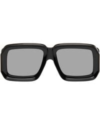 Loewe - Lunettes De Soleil De Style Masque De Plongée Noires - Lyst