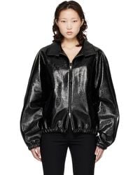Courreges - Vinyl Zipped Bomber Jacket - Lyst