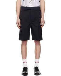 Thom Browne - Cotton Twill Utility Chino Shorts - Lyst