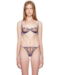 Fleur du Mal - Embroidered Tulle Balconette Bra - Lyst