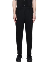 Homme Plissé Issey Miyake - Homme Plissé Issey Miyake Black Monthly Color September Trousers - Lyst