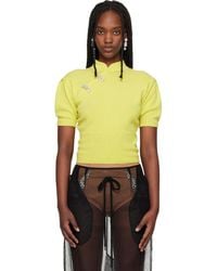 Simone Rocha - Embellished Mandarin Collar Cashmere Sweater - Lyst