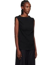 Baserange Pictorial Strap Top in Black | Lyst