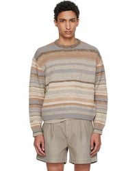 ERL - Striped Knit Crewneck - Lyst