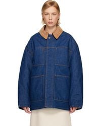 Ami Paris - Padded Worker Denim Jacket - Lyst