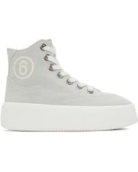 grey platform sneakers