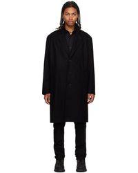 HUGO - Black Relaxed-fit Coat - Lyst