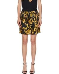 Versace Jeans Couture - Porcelain Barocco Pleated Miniskirt - Lyst