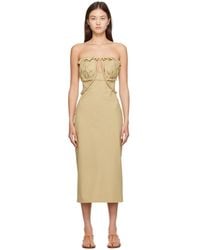 Jacquemus - Khaki Le Raphia 'la Robe Bikini' Midi Dress - Lyst