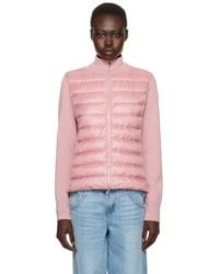 Moncler - Wool Down Padded Knit Jacket - Lyst