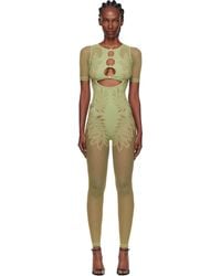 Poster Girl - Dinero Leaves Cut Out Playsuit Jumpsuit - Lyst