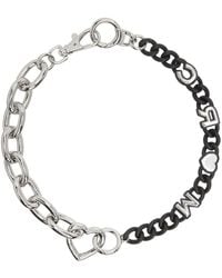 Marc Jacobs - Silver & Black 'the Charmed Heart Chain' Necklace - Lyst
