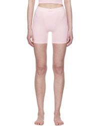 Skims - ピンク Cotton Rib ボクサーショーツ - Lyst