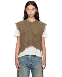 R13 - Wool Boyfriend Cable Sweater Vest - Lyst