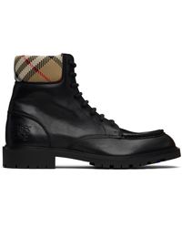 Burberry - Leather Rogue Combat Boots - Lyst