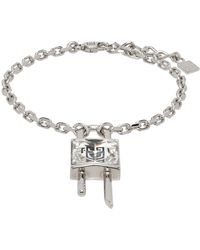 Givenchy - Silver Mini Lock Bracelet - Lyst