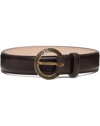 Drake's - Bridle Calf Leather Western Belt - Lyst