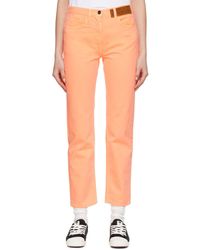 Palm Angels - Orange Faded Jeans - Lyst