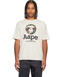 Aape By A Bathing Ape - T-Shirt À Motif Camouflage Et À Logos Moonface - Lyst