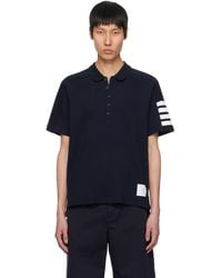 Thom Browne - Cotton 4-Bar Short Sleeve Polo - Lyst