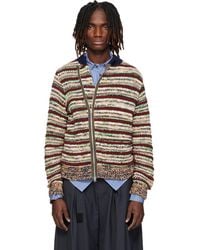 Sacai - Mix Knit Blouson Cardigan - Lyst