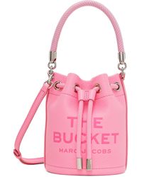 Marc Jacobs - Mini sac seau 'the bucket' rose en cuir - Lyst