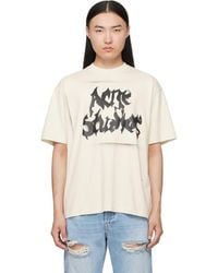 Acne Studios - Off- Gothic Logo T-Shirt - Lyst
