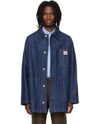 Ami Paris - Heritage' Label Denim Worker Jacket - Lyst