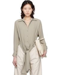 MM6 by Maison Margiela - Taupe Dual-Wear Shirt - Lyst