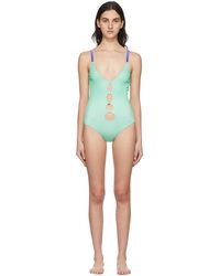 Poster Girl - Maillot de bain andie vert exclusif à ssense - Lyst
