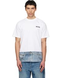 Moschino - Printed Organic Cotton Jersey T-Shirt - Lyst