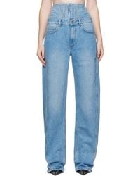Mugler - High-Waisted Corset Jeans - Lyst