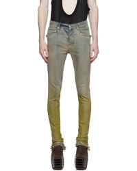 Rick Owens - Off-white & Yellow Tyrone Cut Jeans - Lyst