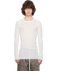 Rick Owens - Off- Temple Rib Ls T-Shirt - Lyst